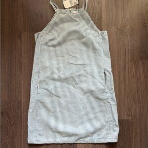 MANGO Blue & White Striped Dress